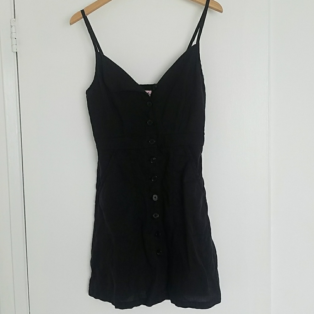 Juicy Couture black dress with buttons and pockets